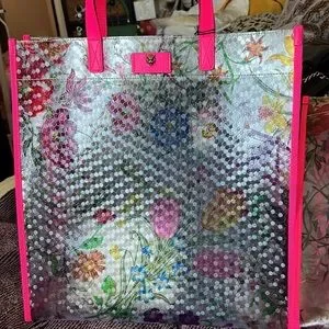 Gucci Bags Gorge Gucci Vinyl Floral Printed Flora Tote Bag